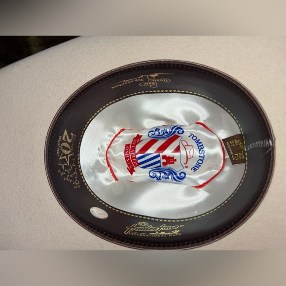 Tombstone Wool Felt Tejana Ivory Size 7 1/8 - Picture 4 of 5